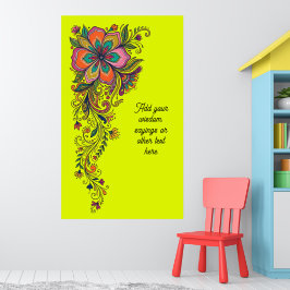 Retro Flower Power Tentakler Kant 6 + din text Poster