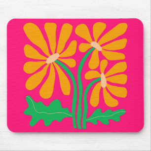 Retro Flower Rosa Mouse Pad Musmatta