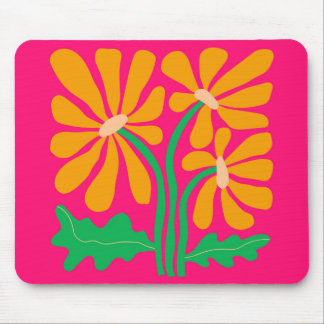 Retro Flower Rosa Mouse Pad Musmatta