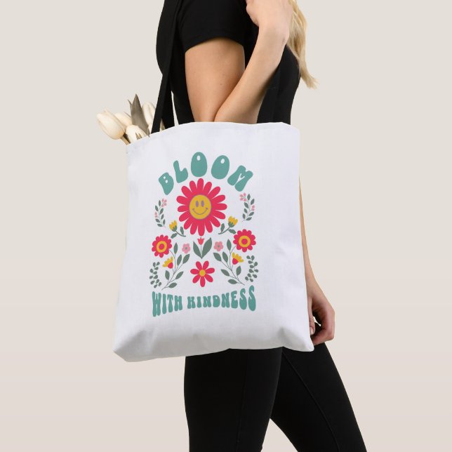 Retro Flower Tool-säck Tygkasse (Närbild)