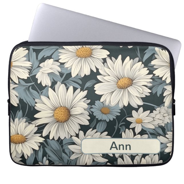 Retro Flowers 11 laptop sleeve (Framsidan)