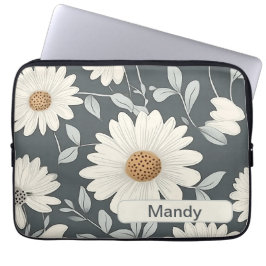 Retro Flowers 3 laptop sleeve