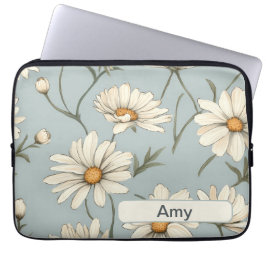Retro Flowers 4 laptop sleeve