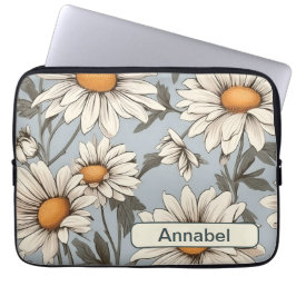 Retro Flowers 6 laptop sleeve