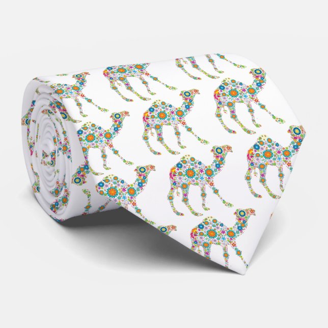 Retro Flowers Cute Camel Illustration Slips (Rullad)