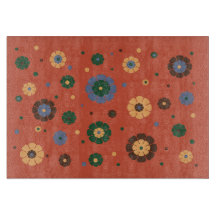 Retro Flowers Glasskärning