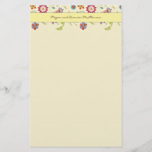 Retro Flowers ・ Gult ・ Papper