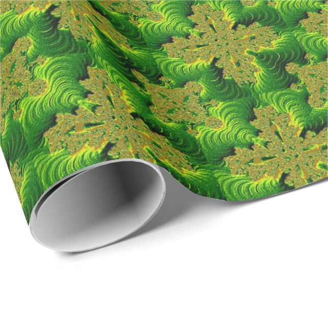Retro Flowers i 3D, Artdeco Presentpapper (Rullad Hörn)