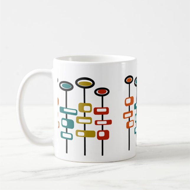 Retro Flowers Kaffemugg (Vänster)