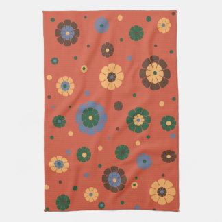 Retro Flowers Kitchen Towel Kökshandduk