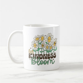 Retro Flowers Let Kindness Bloom Kaffemugg