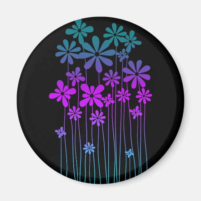 Retro Flowers Magnet (Framsidan)