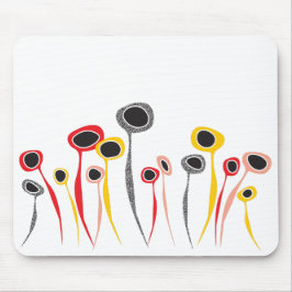 Retro Flowers Mouse Pad Musmatta