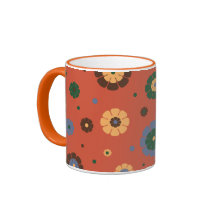 Retro Flowers Mugg