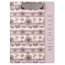 Retro Flowers Personlig med Namn Blommigt Daisy