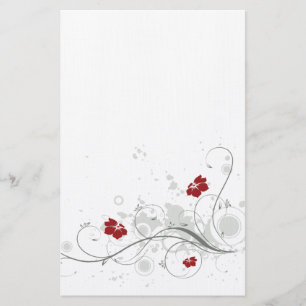 Retro Flowers Stationary Brevpapper