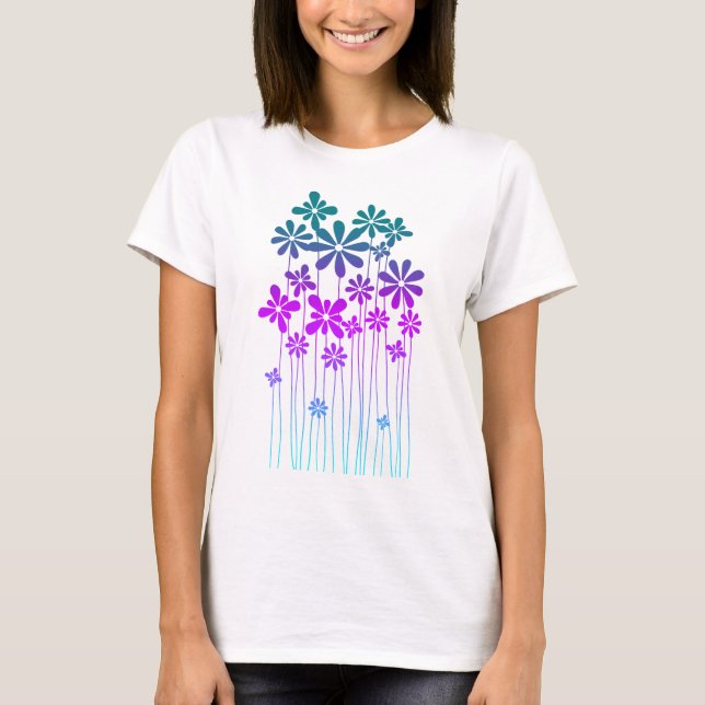 Retro Flowers T Shirt (Framsida)