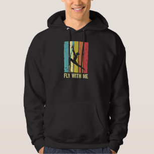 Retro Fly with Me Aerialist Acrobat Ac Silke Hoodie