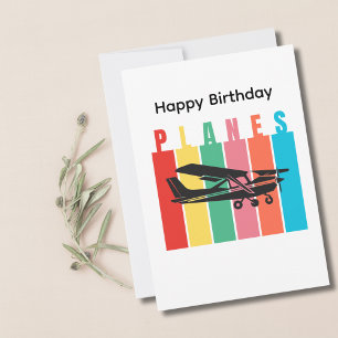 Retro Flygplan Cessna Airplane Aviation Birthday