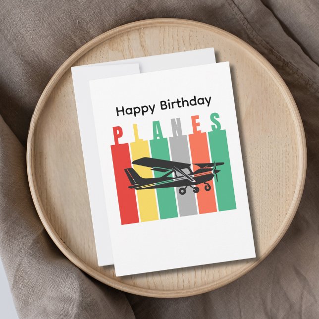 Retro Flygplan Cessna Airplane Aviation Birthday (Skapare uppladdad)