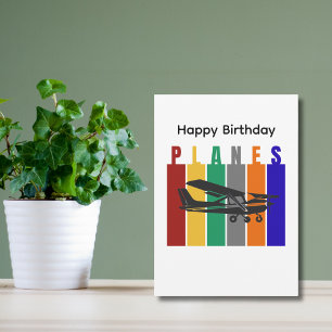 Retro Flygplan Cessna Airplane Aviation Birthday