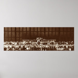 RETRO FLYGPLAN OCH LUFT KRAFT CREW 1941 Wall Art Poster