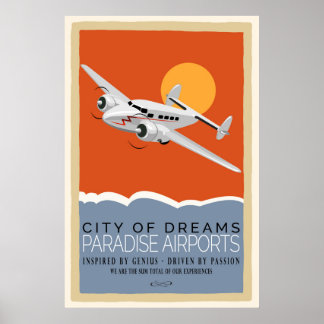 Retro-flygplan Poster