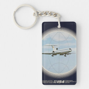 Retro Flygplans Nyckelring i Gammal Stil