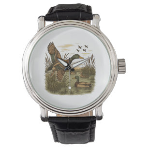 Retro-flying-And-Mallard-ankjakt Armbandsur