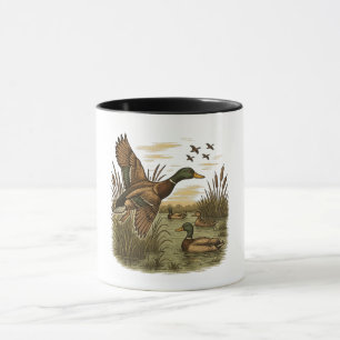Retro-Flying-Mallard-Andejakt Mugg