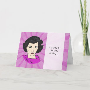 Retro-födelsedagskort med roligt att få äldre Mess Kort