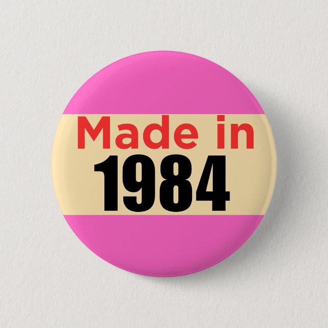 Retro-födelsedagspenna 40:e fyrtioåringen 1984 knapp (Framsida)
