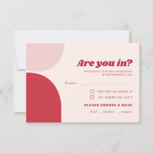 Retro Fold Rosa Red Arch Bröllop OSA Kort