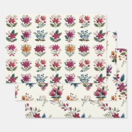 Retro Folk Floral Christmas
