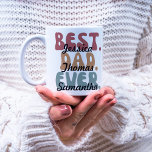 Retro Font Best Pappa Unds Namn Fars dag Kaffemugg<br><div class="desc">Den bästa pappa-texten någonsin i det tjocka återbildstecknet och färg,  med anpassade namn av barn,  kan mer namn läggas till eller tas bort.</div>