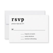 Retro Font Black och White Modern Bröllop