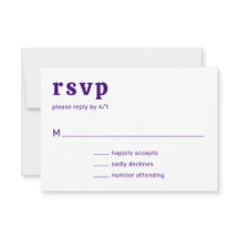 Retro Font Lila Modern Bröllop