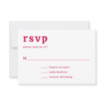 Retro Font Shock rosa Modern Bröllop