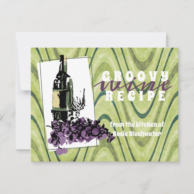 Retro food vin druvor av sorten Gourmet Tack Kort (Framsida)