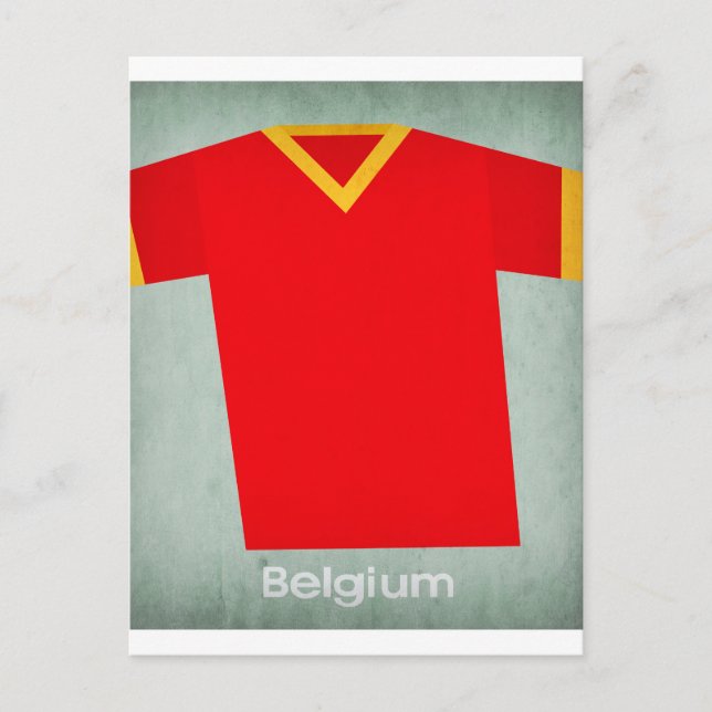 Retro Football Jersey Belgien Vykort (Framsida)