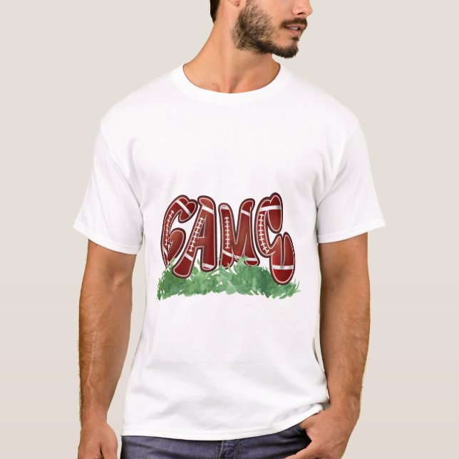 Retro Football Lettering Design - Game Day Shirt T (Framsida)