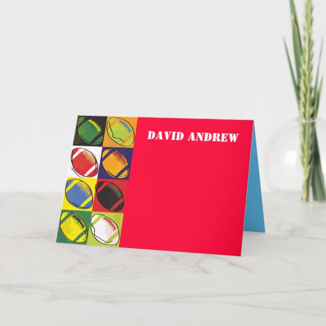 Retro FOOTBALL - tackkort Anteckningskort (Framsida)