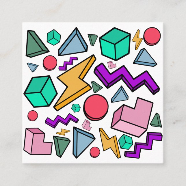 Retro för Aesthetic Vintage Fyrkantigt Visitkort (Framsida)