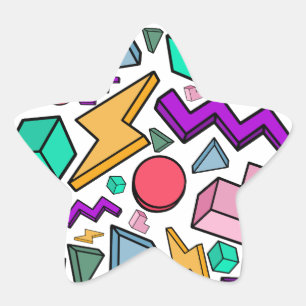 Retro för Aesthetic Vintage Stjärnformat Klistermärke