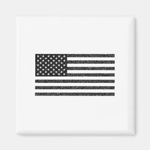 Retro för amerikansk Flagga Black and White Vintag Magnet