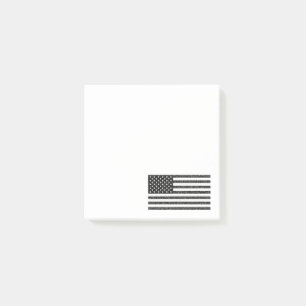 Retro för amerikansk Flagga Black and White Vintag Post-it Block