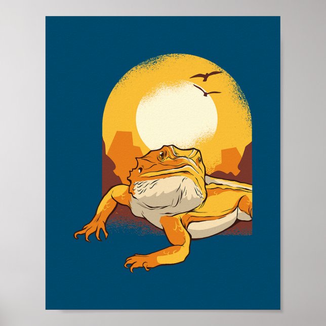 Retro för böjd Dragon-Vintage Poster (Framsidan)