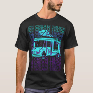 Retro för drivrutin för Ice Cream Lastbil T Shirt