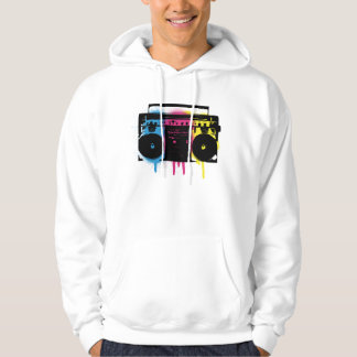 Retro för grafittisprutmålningsfärg för CMYK Hoodie