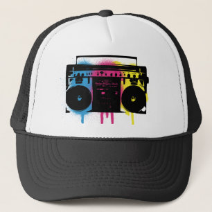 Retro för grafittisprutmålningsfärg för CMYK Keps